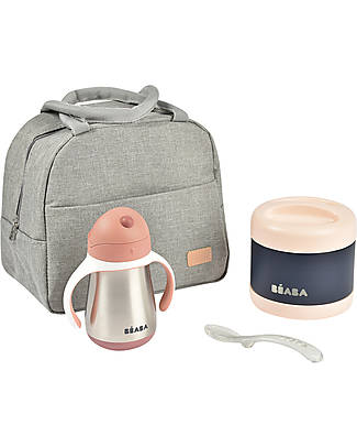 Béaba On-The-Go Mealtime - Old Pink Thermal Containers