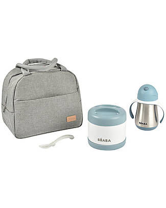 Béaba On-The-Go Mealtime - Windy Blue Thermal Containers