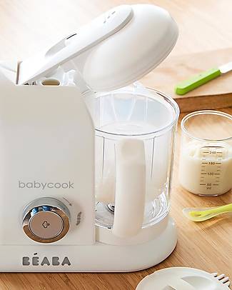 Béaba OUTLET - Babycook® Solo Food Maker - White and Silver - Healthy and Fast Meals for Your Growing Child - Showroom Sample Food Warmers_