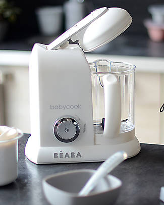 Béaba OUTLET - Babycook® Solo Food Maker - White and Silver - Healthy and Fast Meals for Your Growing Child - Showroom Sample Food Warmers_