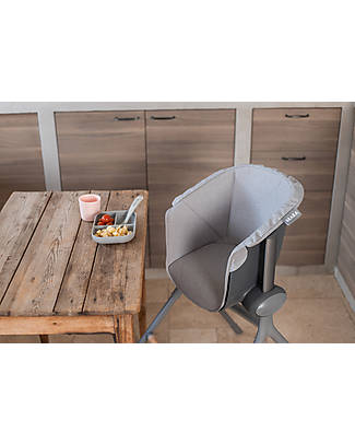 Béaba OUTLET - Textile Junior Seating for Up&Down High Chair - Grey - Very Comfortable and Hygienic and Trendy Accessories for High Chairs