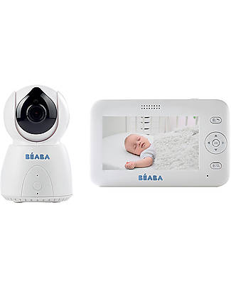 Béaba OUTLET - ZEN+ Video Baby Monitor - High Performance Auto-Rotating Camera with Infra-Red LED and Movement Detectors - Showroom Sample Cribs & Moses Baskets