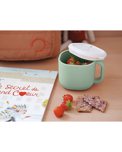 Béaba Pick & Snack Cup - Sage Green - Silicone Cups