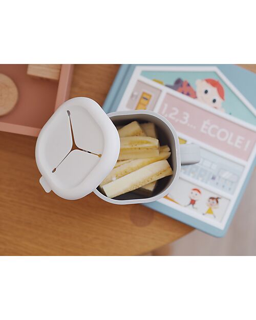 Béaba Pick & Snack Cup - Velvet Grey - Silicone Cups
