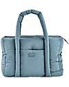 Béaba Quilted Changing Bag - Baltic Blue - Includes Changing Mat and Stroller Hooks Diaper Changing Bags