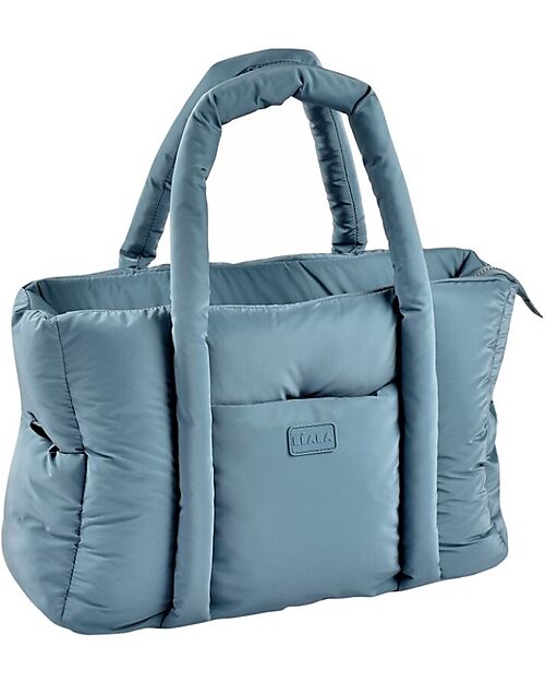 Béaba Quilted Changing Bag - Baltic Blue - Includes Changing Mat and Stroller Hooks Diaper Changing Bags