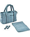 Béaba Quilted Changing Bag - Baltic Blue - Includes Changing Mat and Stroller Hooks Diaper Changing Bags