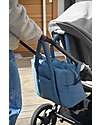 Béaba Quilted Changing Bag - Baltic Blue - Includes Changing Mat and Stroller Hooks Diaper Changing Bags