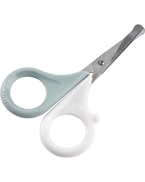 Béaba Rounded Scissors - Light Blue - Careful Hand Care of Your Baby from Birth Kit Toilette Baby