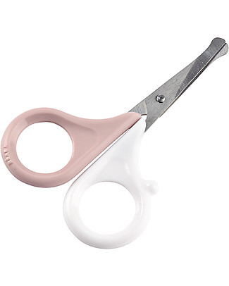 Béaba Rounded Scissors - Pink - Careful Hand Care of Your Baby from Birth Kit Toilette Baby