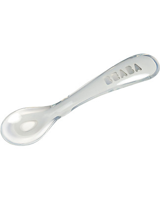 Béaba Second Age Silicone Spoon - Grey - from 8 Months Spoons, Cutlery & Chopsticks
