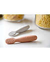 Béaba Set of 2 silicone pre-spoons - Terracotta/velvet grey Cutlery