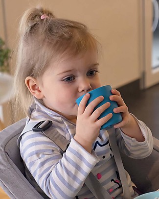 Béaba Silicone Glass - Blue - Handy and Unbreakable Cups & Beakers