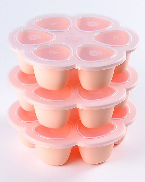 Béaba Silicone Multiportions for Food - Pink - 6x150 ml - Time Saver Food Containers