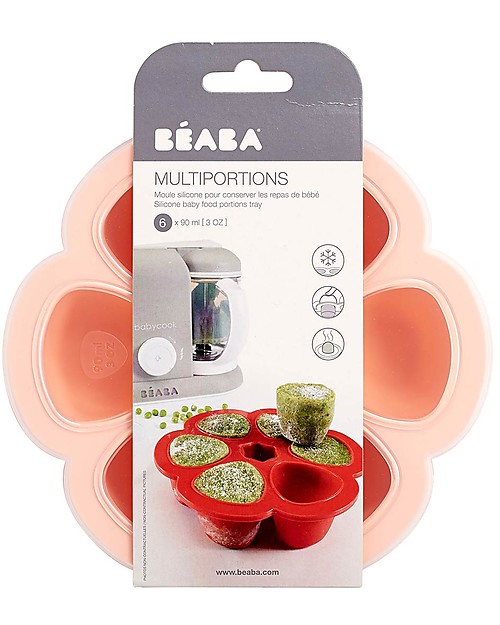 Béaba Silicone Multiportions for Food - Pink - 6x90 ml - Time Saver Thermal Containers