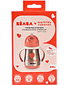 Béaba Stainless Steel Straw Cup - 250 ml - Red - To Learn Drink by Himself Baby Bottles