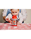 Béaba Stainless Steel Straw Cup - 250 ml - Red - To Learn Drink by Himself Baby Bottles