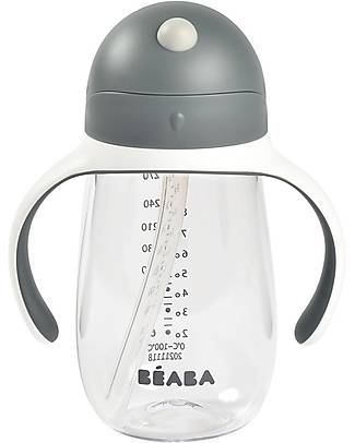 Béaba Straw Cup - 300 ml - Mineral Grey - To Learn Drink by Himself Cups