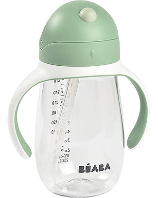 Béaba Straw Cup - 300 ml - Sage Green - To Learn Drink by Himself Cups