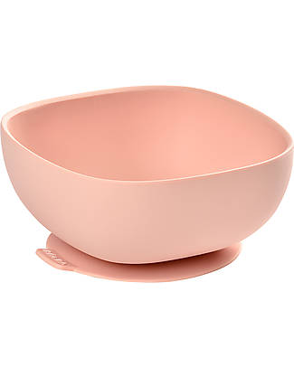 Béaba Suction Bowl - Silicone - Pink Bowls & Plates