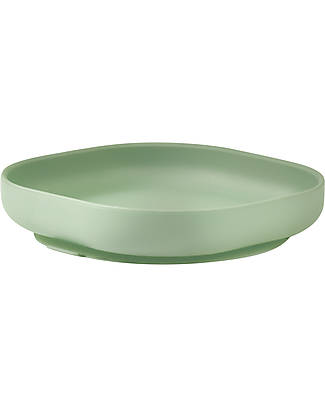 Béaba Suction Plate - Silicone - Sage Green Bowls & Plates