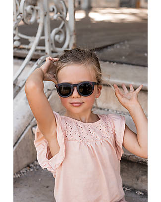 Béaba Sunshine Sunglasses - Dark Tortoise - 4-6 Years with Adjustable Strap - 100% UV Filtering Sunglasses