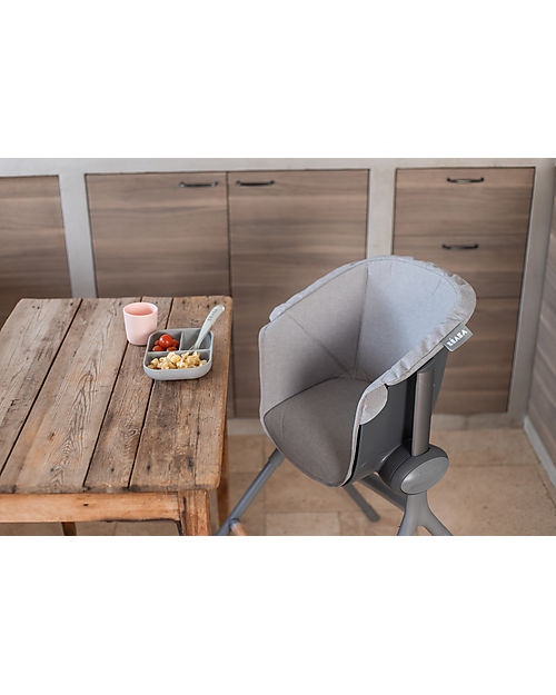 Béaba Textile Junior Seating for Up&Down High Chair - Grey - Very Comfortable and Hygienic and Trendy Accessories for High Chairs