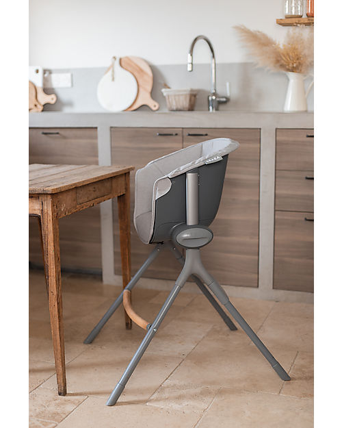 Béaba Textile Junior Seating for Up&Down High Chair - Grey - Very Comfortable and Hygienic and Trendy Accessories for High Chairs