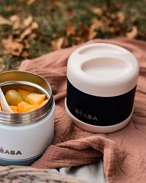 Béaba Thermal Container for Food -  Stainless Steel - Blue and Pink - 500 ml Thermal Containers