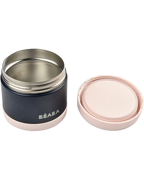 Béaba Thermal Container for Food -  Stainless Steel - Blue and Pink - 500 ml Thermal Containers