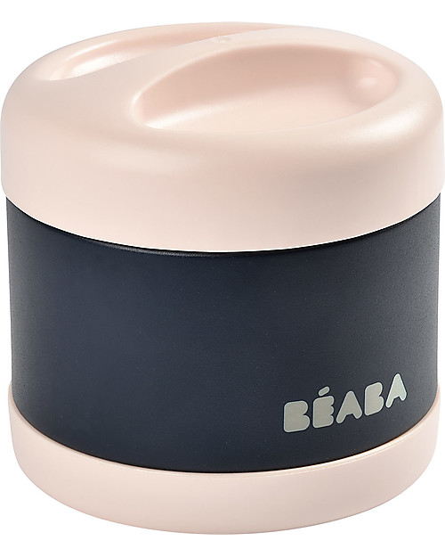 Béaba Thermal Container for Food -  Stainless Steel - Blue and Pink - 500 ml Thermal Containers