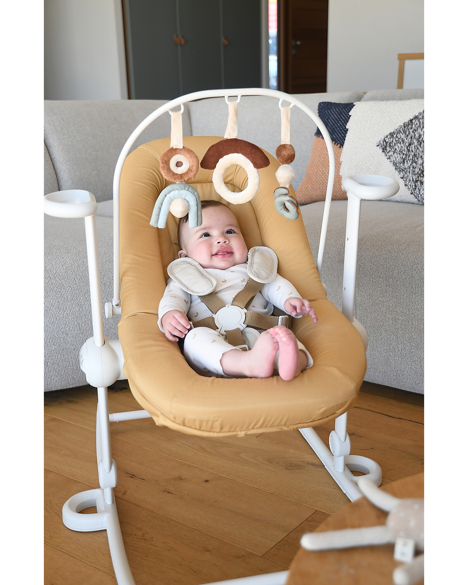 Baby swing hot sale plus bouncer