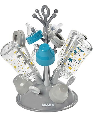 Béaba Tree Bottles Drainer - Grey - Can Stack up to 6 Bottles Drying Racks