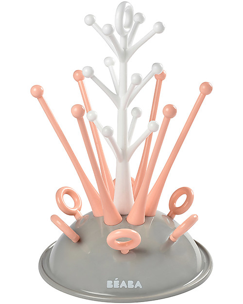 Béaba Tree Bottles Drainer - Pink - Can Stack up to 6 Bottles Baby Bottles Accessories