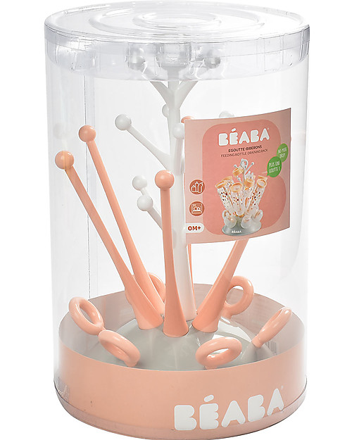 Béaba Tree Bottles Drainer - Pink - Can Stack up to 6 Bottles Baby Bottles Accessories