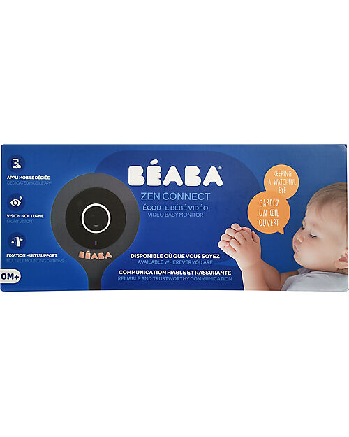 Béaba ZEN Connect Video Baby Monitor - Night Blue - Latest Generation Monitoring System Available on Mobile Phone Baby Monitor