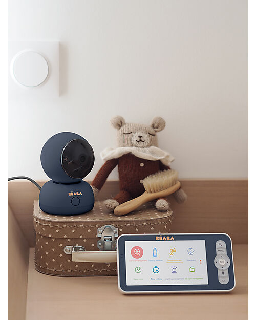 Béaba Zen Premium Video Baby Monitor - 360 ° Rotating Auto Video Camera - Available on Mobile Phone Baby Monitor