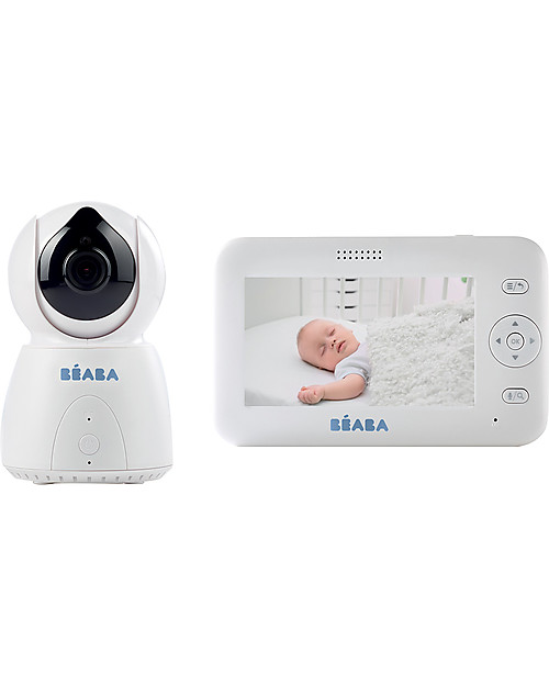 Béaba ZEN+ Video Baby Monitor - High Performance Auto-Rotating Camera with Infra-Red LED and Movement Detectors Baby Monitor