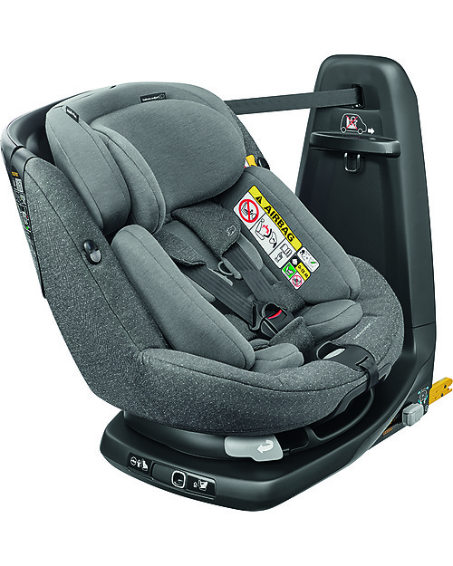 Bébé Confort/Maxi Cosi AssixFix Plus Car Seat Group 1, Sparkling Grey - From Birth to 4 years,  360° Swiveling Seat Car Seats Group 1/2/3