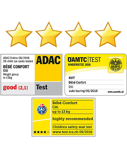 Bébé Confort/Maxi Cosi Citi Car Seat  0+ i-Size, Sparkling Grey  - 0-12 months, TUV Certification Car Seats Group 0+/1