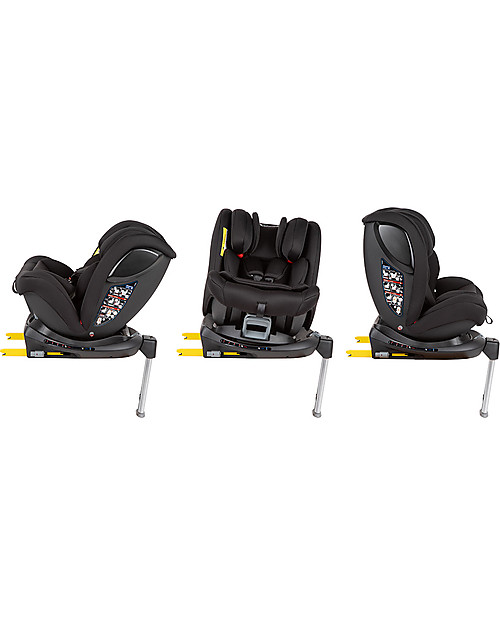 Bébé Confort/Maxi Cosi EvolveFix, 360° Swiveling Car Seat, Night Black - Group 0+/1/2/3 - From Birth to 12 years! Car Seats Group 1/2/3