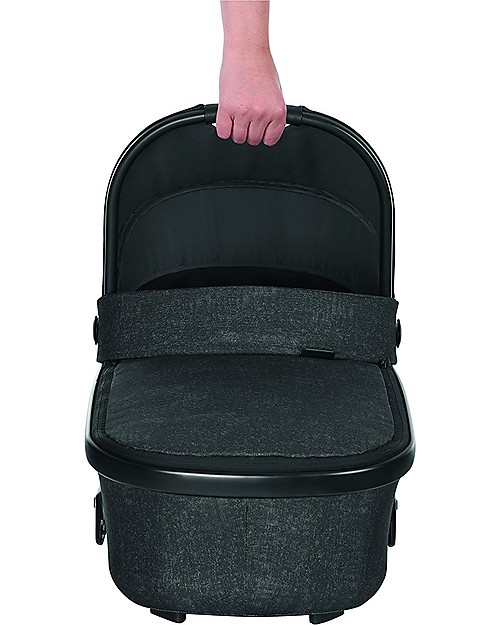 Bébé Confort/Maxi Cosi Oria Carrycot for Strollers, Nomad Black - Up to 6 months, Foldable! Pram Systems