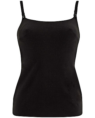 Cache Coeur Absorbent Nursing Top with Breastfeeding Bra Bodyguard - Black Cami