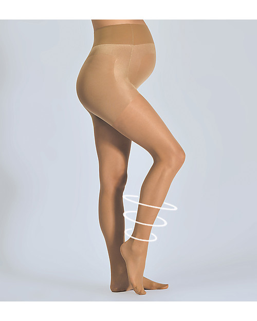 Cache Coeur Activ’Light, Maternity Compression Tights 30 Denier, Nude - Light legs all day long! Tights
