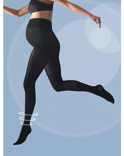 Cache Coeur Activ’Soft, Maternity Compression Tights 70 Denier, Black - Light legs all day long! Tights