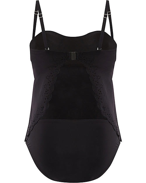 Cache Coeur Bloom - Maternity Tankini Swimsuit - Black Swimsuits