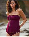 Cache Coeur Bloom Maternity Tankini Swimsuit - Bordeaux Bikinis And Tankinis