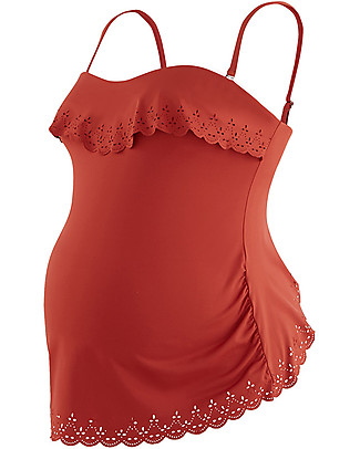 Cache Coeur Bloom Maternity Tankini Swimsuit - Copper Bikinis And Tankinis