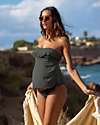 Cache Coeur Bloom Maternity Tankini Swimsuit - Khaki Bikinis And Tankinis