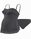 Cache Coeur Bloom Maternity Tankini Swimsuit - Khaki Bikinis And Tankinis